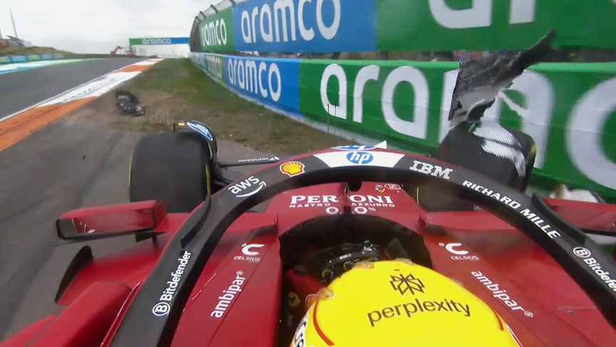 2025 Dutch Grand Prix: Hamilton crashes out of the race